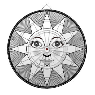 Diana Símbolo sonriente de astronomía blanco y negro