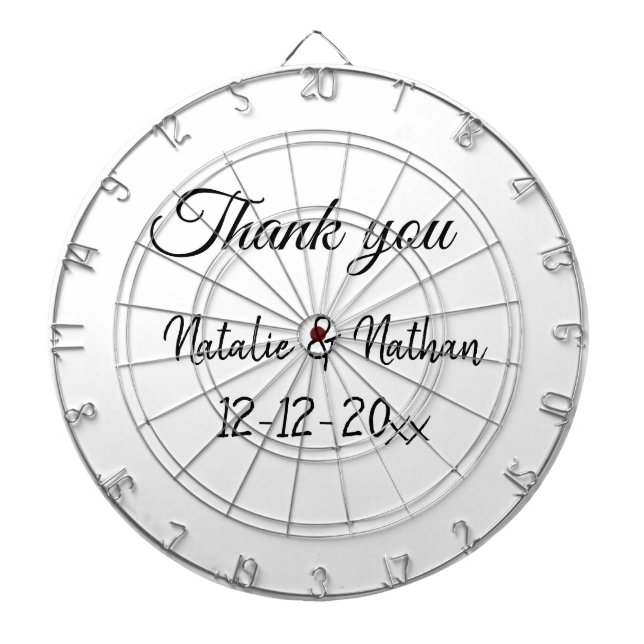Diana Simple minimal thank you couple name text date cus (Frente)