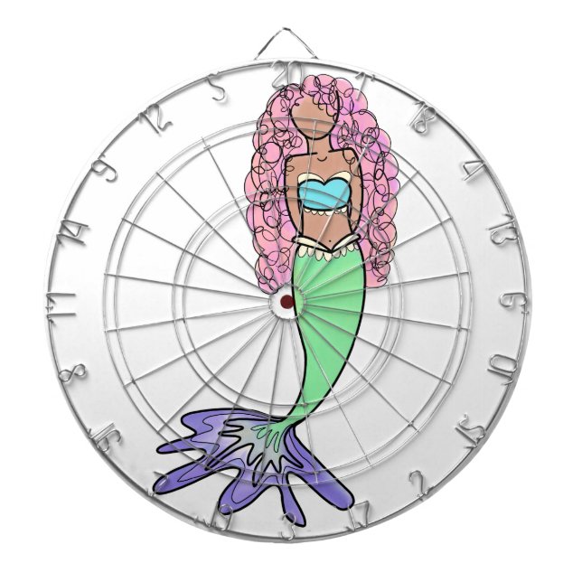 Diana sirena de arco iris rosa azul violeta verde rizo n (Frente)