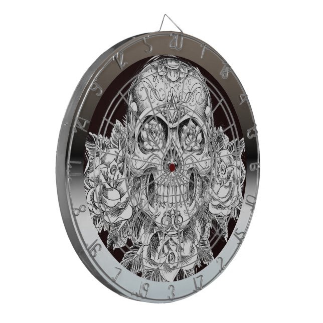 Diana SKULL Art Dartboard (Frente Izquierda)