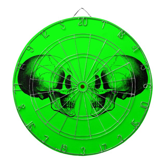 Diana Skulls Metalizado Cage Green Dartboard (Frente)