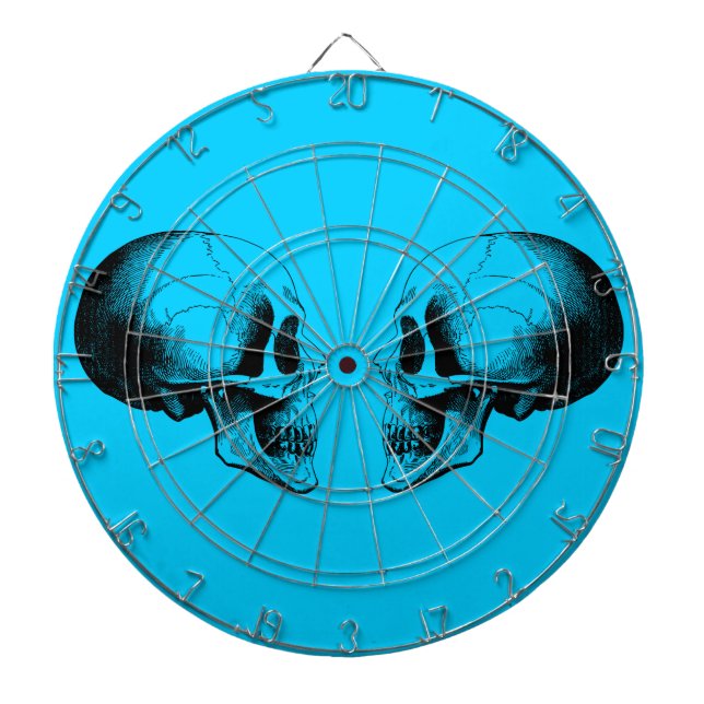 Diana Skulls Metalizado Cage Turquoise Dartboard (Frente)