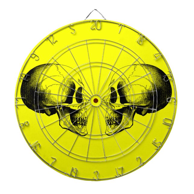 Diana Skulls Metalizado Cage Yellow Dartboard (Frente)