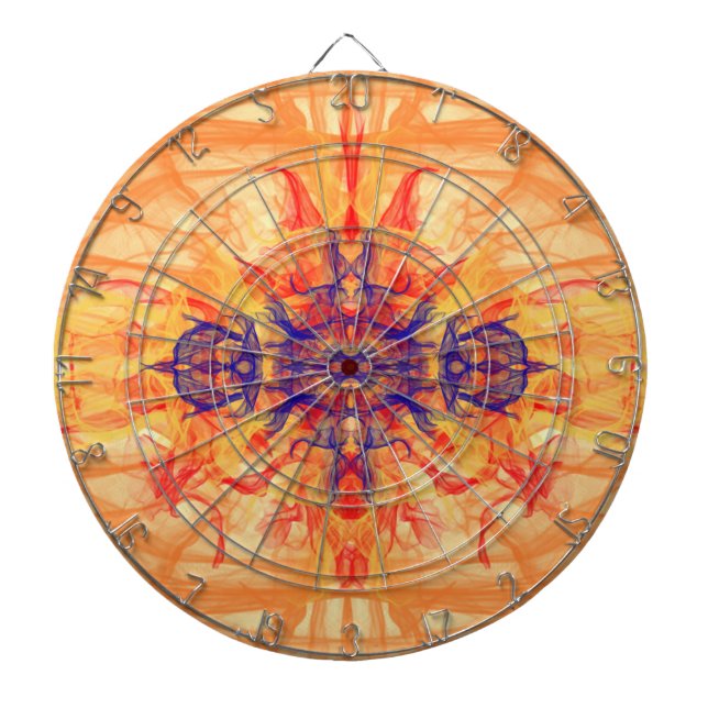 Diana SMOKE naranja - Arte Fractal - Junta Dart (Frente)