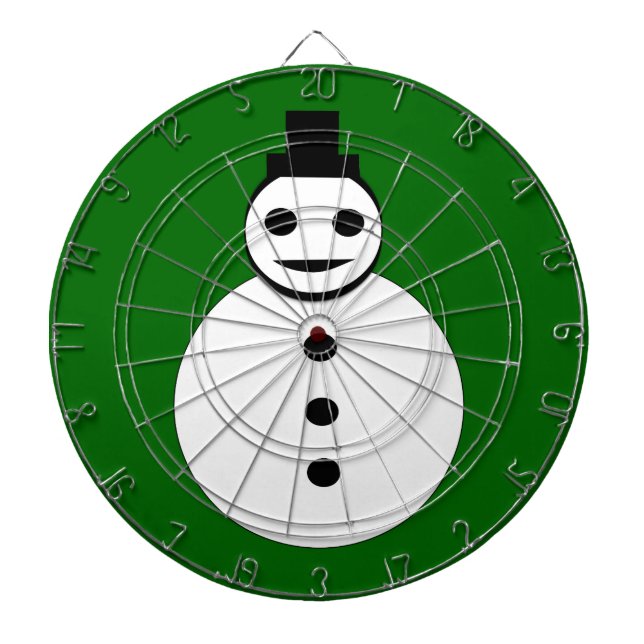 Diana Snowman Dart Board, Navidades sonrientes (Frente)