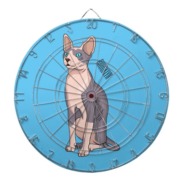Diana Sphynx cat cartoon illustration  (Frente)