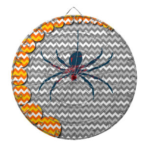 Diana Spider sobre el patrón de zigzag de Chevron gris