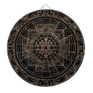 Diana Sri de oro Yantra/Sri Chakra en loto