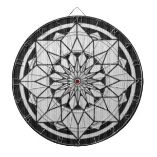 Diana Star Mandala tejiendo blanco y negro