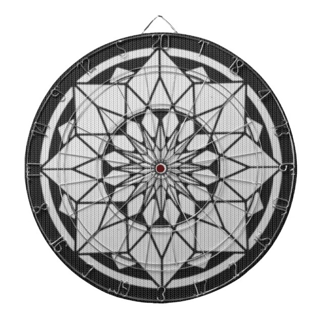 Diana Star Mandala tejiendo blanco y negro (Frente)