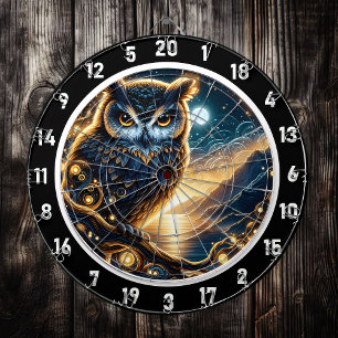 Diana Starlit Wisdom Owl Dartboard Art