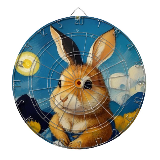 Diana Starry Spring Bunny Dart Board (Frente)