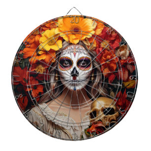 Diana Sugar Skull Lady Dartboard
