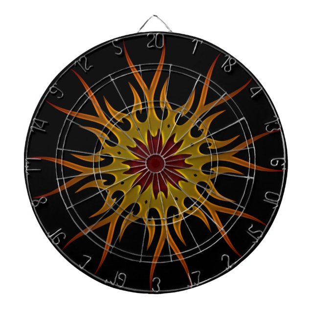 Diana Sunburst Sun Rays Dart Board (Frente)