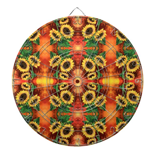 Diana Sunflowers Dart Board - Pintura (Frente)