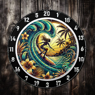 Diana Sunset Surfer Wave Ocean Art