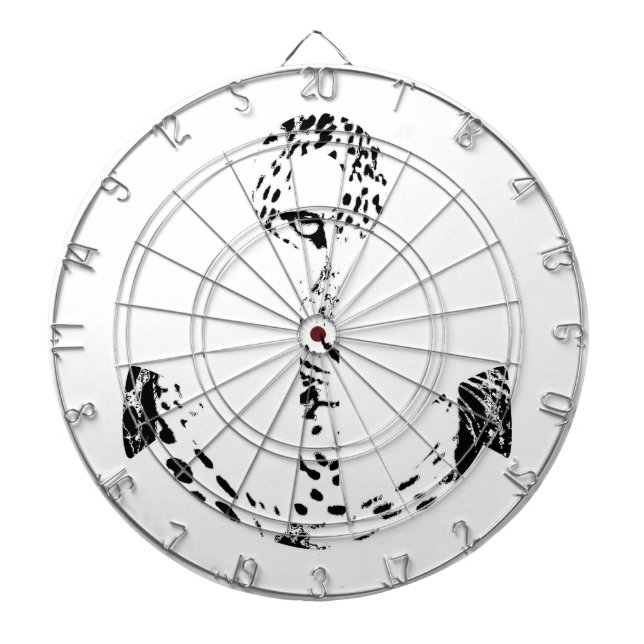 Diana Superposición de ojos de leopardo negro y blanco 2 (Frente)