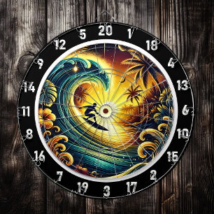 Diana Surfer Riding Sunset Wave Wall Art