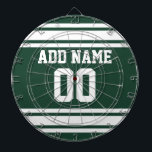 Diana Team Jersey con nombre y número personalizados<br><div class="desc">Colores verdes y blancos — Si eres propietario de un equipo de Fantasía,  ¡haz tus propios productos y muéstrales a tus amigos! O - ¿Juegas al fútbol de secundaria y quieres un recuerdo? Este diseño jersey es perfecto para cualquiera que juegue deportes.</div>