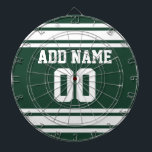Diana Team Jersey con nombre y número personalizados<br><div class="desc">Colores verdes y blancos — Si eres propietario de un equipo de Fantasía,  ¡haz tus propios productos y muéstrales a tus amigos! O - ¿Juegas al fútbol de secundaria y quieres un recuerdo? Este diseño jersey es perfecto para cualquiera que juegue deportes.</div>