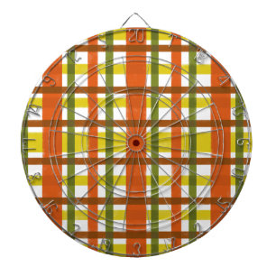 Diana Tela escocesa retra del amarillo anaranjado 70s