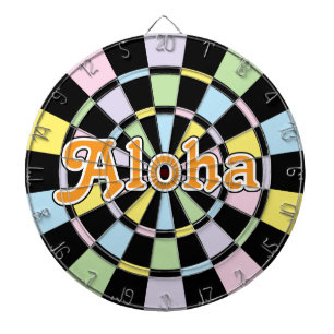 Diana Texto editable Aloha en negro y colores pastel