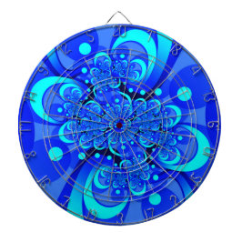 Diana Tonos de arte fractal azul moderno abstracto