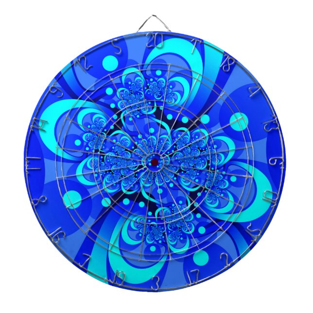 Diana Tonos de azul Arte fractal abstracto moderno (Frente)