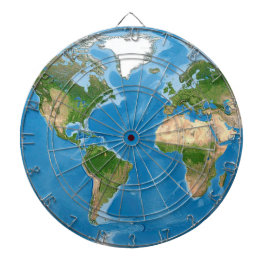 Diana Topographic World Map Earth Illustration