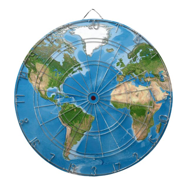 Diana Topographic World Map Earth Illustration (Frente)