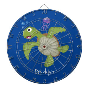 Diana Tortuga marina verde suave feliz ilustracion perso