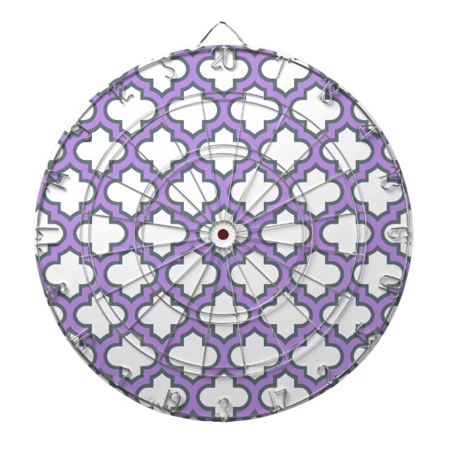 Diana Trellis blanca y púrpura, Entramado, Quatrefoil (Frente)