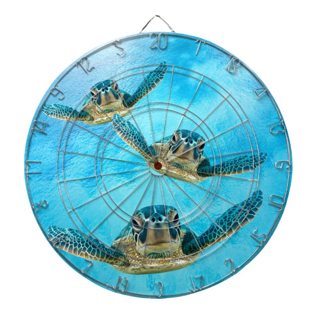 Diana Tres tortugas de mar del bebé que nadan (Frente)