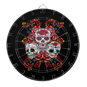 Diana Triple Skull Rojo Floral de azúcar