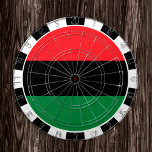 Diana Unia Dartboard y dardos Pan African Flag / juego<br><div class="desc">Cartel: Símbolo de la bandera panafricana - UNIA / Una tribanda horizontal de rojo,  negro y verde. La bandera panafricana —también conocida como la bandera afroamericana,  bandera de la Liberación Negra,  bandera de la UNIA. A menudo usado con el movimiento Black Lives Matter.</div>