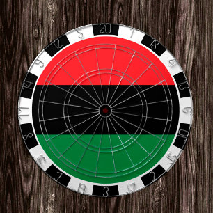 Diana Unia Dartboard y dardos Pan African Flag / juego