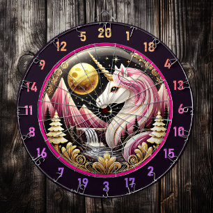 Diana Unicornio rosa se enorgullece en la luz de la luna