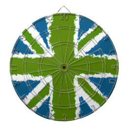 Diana Union Jack Art Green Tones Verde azulados