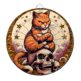 Diana Vengeful Orange Cat, Skulls and Moon