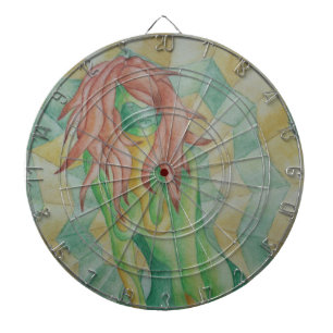 Diana verde retro del arte del absrtact y dartboard de