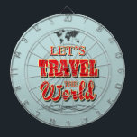 Diana Viajemos por el mundo<br><div class="desc">Estilo vintage "Viajemos por el mundo" ilustracion con decoración de mapas del mundo</div>