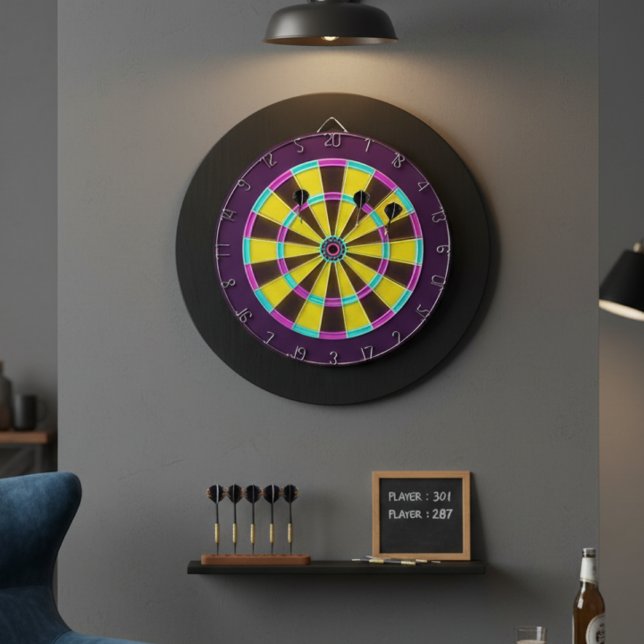 Diana Vibrant Neon Glow Dartboard (Subido por el creador)