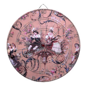 Diana Vintage French Pink Toile Estilo Victoriano Floral