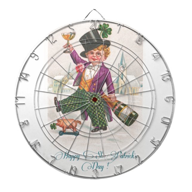 Diana Vintage Happy St Patricks Day Shamrock Champagne (Frente)