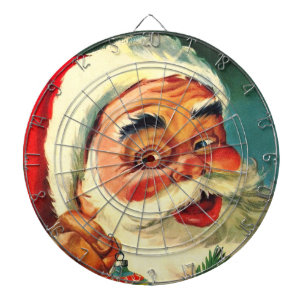 Diana Vintage Jolly Santa Claus Navidades Dartboard