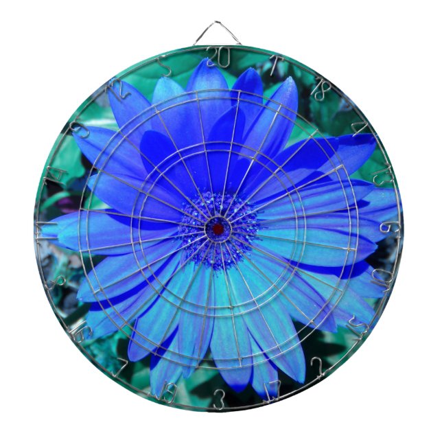 Diana Violet Blue Gerbera Daisy Dartboard (Frente)