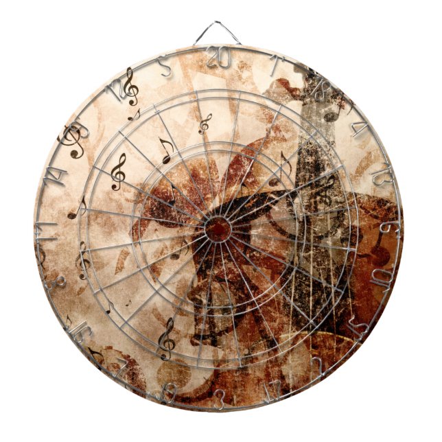 Diana Violín con notas musicales ilustracion de música v (Frente)