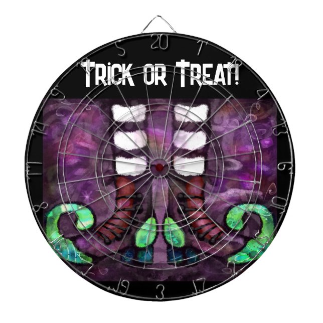 Diana Whimsical Halloween Witch Boots Purple Green (Frente)