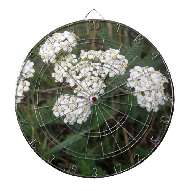 Diana White Wildflowers Dart Board (Frente)