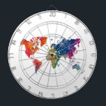 Diana World map in watercolor<br><div class="desc">Watercolor world map with vibrant colors and a perfect finish</div>